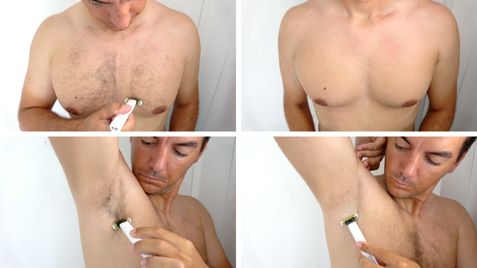 shaving results philips oneblade intimate